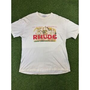 Rhude Monaco Spring Summer 2022 Graphic T-Shirt Off-White Mens XL
